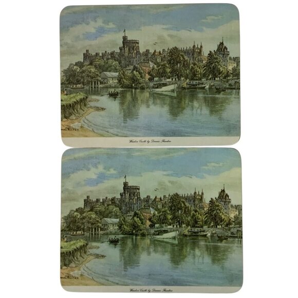 Vintage Clover Leaf Placemats Set of 8 English Landmarks by Dennis Flanders - Picture 4 of 6